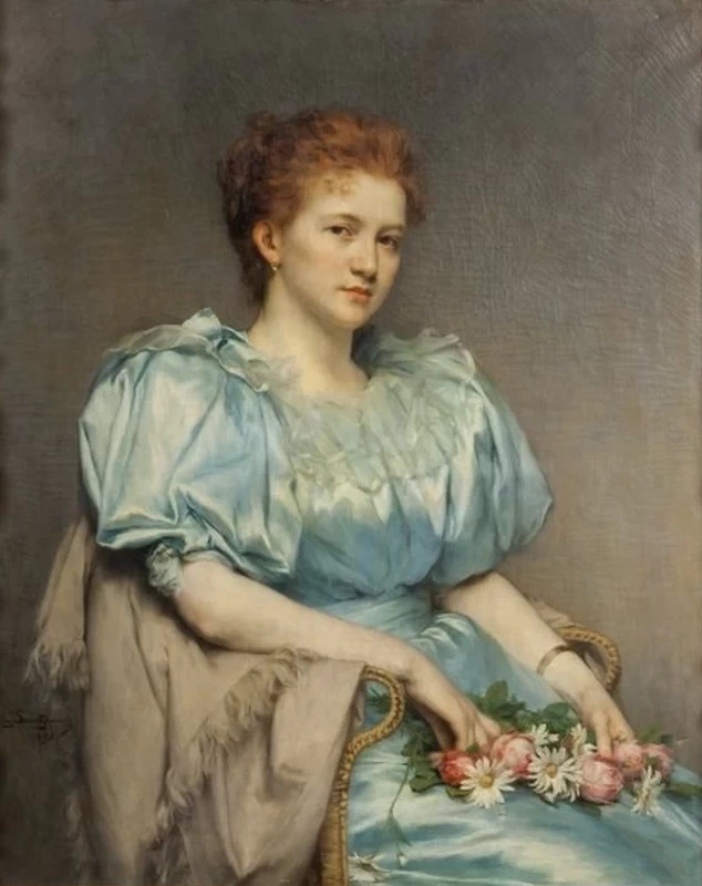 Ritratto di fanciulla in abito azzurro